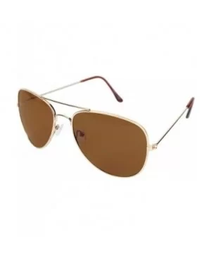 Aviator Sunglasses Colored Tinted Lens Glasses Metal UV400 Protection - Brown Sunglasses - C018R2KNIC9 $8.85 Aviator