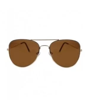 Aviator Sunglasses Colored Tinted Lens Glasses Metal UV400 Protection - Brown Sunglasses - C018R2KNIC9 $8.85 Aviator