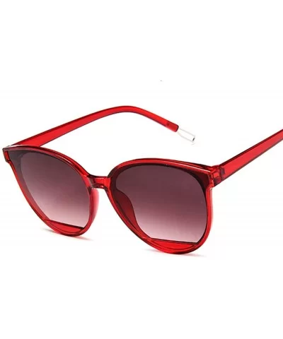 Red Women Sunglasses Female Vintage Luxury Plastic Brand Designer Cat Eye Sun Glasses UV400 Fashion - Wine Red - CL198ZLQ6Q4 ...