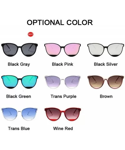 Red Women Sunglasses Female Vintage Luxury Plastic Brand Designer Cat Eye Sun Glasses UV400 Fashion - Wine Red - CL198ZLQ6Q4 ...