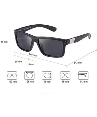 TAC lens PC frame sunglasses - personality with polarized sunglasses - E - CO18RY8AH56 $30.62 Aviator