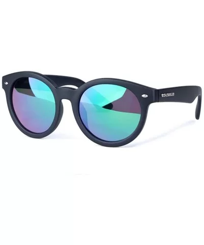 Sunglasses Women Polarized Fashion Sun Glasses Retro Round Polarized Lens Blue - Yellow - CC18YLZGUGQ $11.73 Aviator