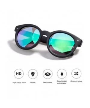 Sunglasses Women Polarized Fashion Sun Glasses Retro Round Polarized Lens Blue - Yellow - CC18YLZGUGQ $11.73 Aviator