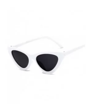 Sunglasses Women Plastic vintage retro triangular cat eye glasses Outdoor - C9 - CB18WXSG7NX $20.27 Cat Eye