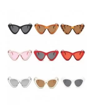 Sunglasses Women Plastic vintage retro triangular cat eye glasses Outdoor - C9 - CB18WXSG7NX $20.27 Cat Eye