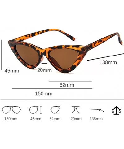 Sunglasses Women Plastic vintage retro triangular cat eye glasses Outdoor - C9 - CB18WXSG7NX $20.27 Cat Eye