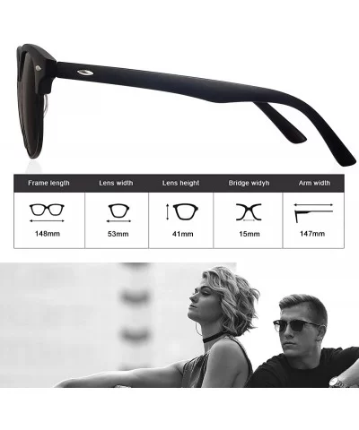 Polarized Sunglasses for Men and Women - Semi-Rimless Men Sunglasses polarized uv protection WP2006 - CZ18UXWL4ES $23.10 Semi...