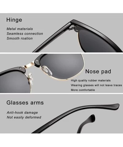 Polarized Sunglasses for Men and Women - Semi-Rimless Men Sunglasses polarized uv protection WP2006 - CZ18UXWL4ES $23.10 Semi...