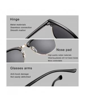 Polarized Sunglasses for Men and Women - Semi-Rimless Men Sunglasses polarized uv protection WP2006 - CZ18UXWL4ES $23.10 Semi...