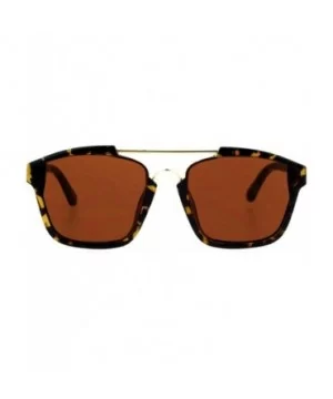 Unisex Designer Fashion Sunglasses Hipster Square Frame Flat Lens UV 400 - Tortoise - C7188K8DEY0 $8.20 Square