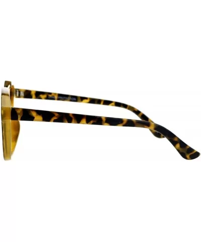 Unisex Designer Fashion Sunglasses Hipster Square Frame Flat Lens UV 400 - Tortoise - C7188K8DEY0 $8.20 Square