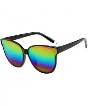 Classic Sunglasses Oversized Reflective - E - CJ199SDLNMD $4.54 Oversized