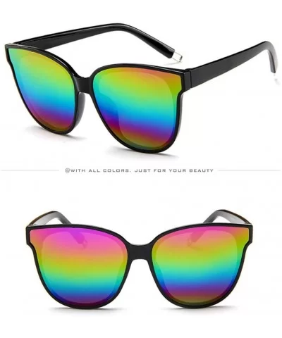 Classic Sunglasses Oversized Reflective - E - CJ199SDLNMD $4.54 Oversized