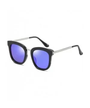 Semi Rimless HD Polarized Sunglasses for Women Men Retro Sun Glasses UV400 Protection - D - CK197AZ2327 $12.50 Square