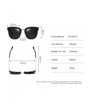 Semi Rimless HD Polarized Sunglasses for Women Men Retro Sun Glasses UV400 Protection - D - CK197AZ2327 $12.50 Square