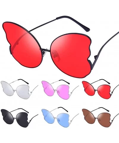 Women Sunglasses Butterfly Shape Frame Retro Eyewear Fashion Radiation Protection Sunglasses - Pink - C118TQI6IEK $5.94 Butte...