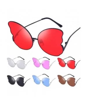 Women Sunglasses Butterfly Shape Frame Retro Eyewear Fashion Radiation Protection Sunglasses - Pink - C118TQI6IEK $5.94 Butte...