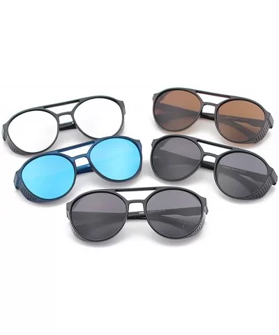 Retro Steampunk Sunglasses for Men Women Gothic sunglasses oval plastic sunglasses - 1 - C51945Q2QOX $12.82 Goggle