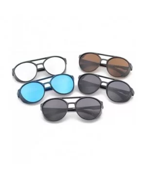 Retro Steampunk Sunglasses for Men Women Gothic sunglasses oval plastic sunglasses - 1 - C51945Q2QOX $12.82 Goggle