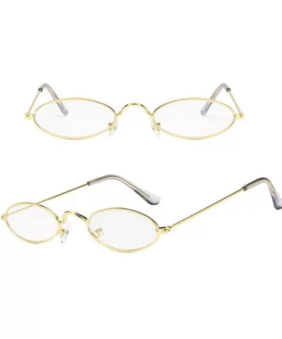 Sunglasses for Men Women Vintage Big Frame Ladies Shades UV400 Sun Glasses - 183_gold&transparent - CN18WTO7UKS $5.74 Oval