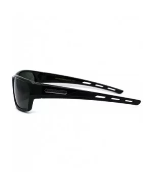 Polarized 90s Sport Warp Rectangle Light Weight Plastic Sunglasses - Black Green - C7195ECZLLT $10.18 Sport