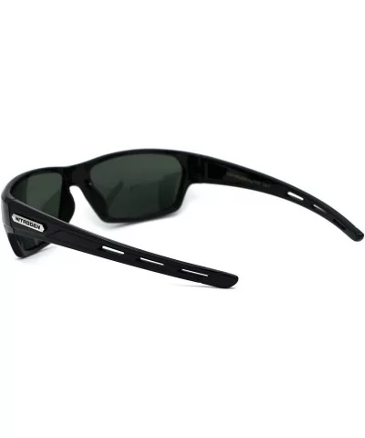 Polarized 90s Sport Warp Rectangle Light Weight Plastic Sunglasses - Black Green - C7195ECZLLT $10.18 Sport