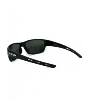 Polarized 90s Sport Warp Rectangle Light Weight Plastic Sunglasses - Black Green - C7195ECZLLT $10.18 Sport