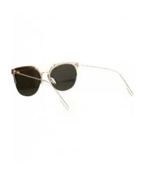 Rimless Flat Top Flat Lens Sunglasses Womens Eyewear Thin Metal Frame - Gold (Gold Mirror) - CH188KL40IU $9.39 Rimless