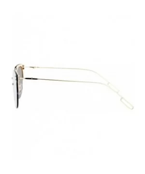 Rimless Flat Top Flat Lens Sunglasses Womens Eyewear Thin Metal Frame - Gold (Gold Mirror) - CH188KL40IU $9.39 Rimless