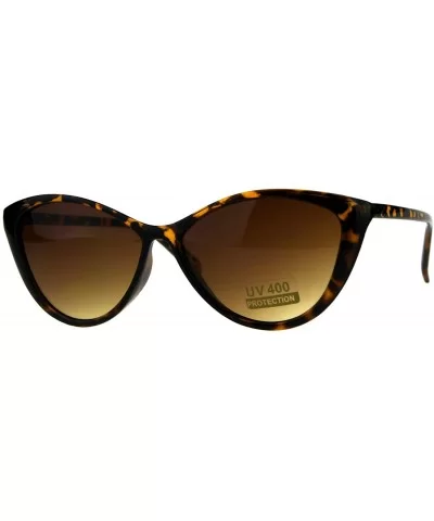 Womens Simple Classic Fashion Sunglasses Oval Cateye Frame UV 400 - Tortoise - CT18G5HK8X9 $7.88 Oval