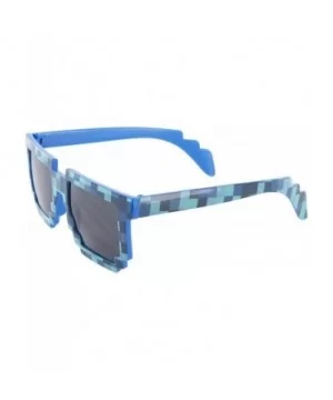 8-Bit Pixel Retro Novelty Gamer Geek Sunglasses Adult Size - Blue - CP12O5ENOND $4.86 Wayfarer