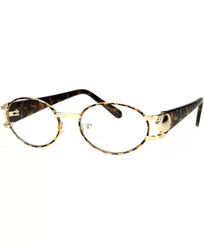 Luxury 90s Gangster Rapper OG Oval Clear Lens Eye Glasses - Tortoise - C717YW3XMUZ $11.14 Oval