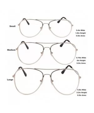 Classic Men's Or Women's Fashion Gold Aviator Glasses (3 Sizes) - Gold - C2183IHRTOK $10.44 Square