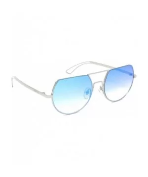 Premium Unisex Designer Fashion Semi-Rimless Metal Frame Mirrored Sunglasses UV400 Lens - DS 1607 - Made in Italy - C618ERE7N...