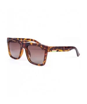 Oversized Sunglasses for Women Trendy-Square Polarized Lens-100% UV protection - Tortoise - C3199SC9XXE $10.72 Oversized