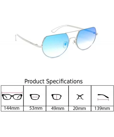 Premium Unisex Designer Fashion Semi-Rimless Metal Frame Mirrored Sunglasses UV400 Lens - DS 1607 - Made in Italy - C618ERE7N...