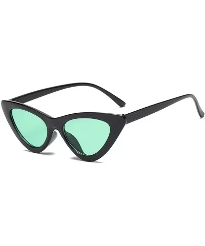 Polarized Sunglasses for Women Cat Eye Retro Style UV Protection - Black Green - C218TRRYWUO $14.66 Cat Eye