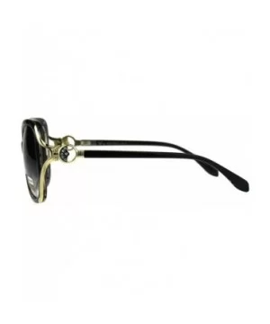 Womens Rhinestone Jewel Bling Luxury Designer Butterfly Sunglasses - Brown Green Smoke - C2180CHN559 $11.47 Oversized