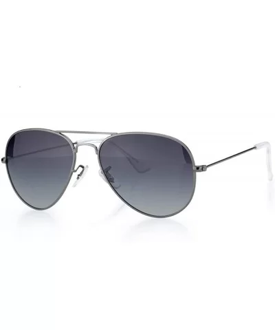 Pinglas Retro Sunglasses Women Polarized Blue Metal Frame Gradient Mirror Green - Grey - C018YZW9A73 $11.89 Aviator