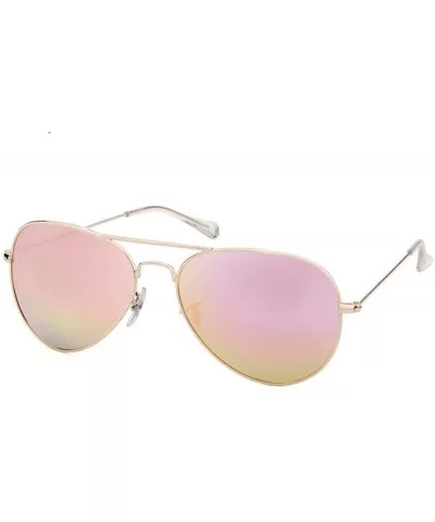 Pinglas Retro Sunglasses Women Polarized Blue Metal Frame Gradient Mirror Green - Grey - C018YZW9A73 $11.89 Aviator