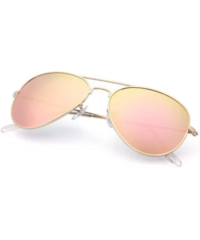 Pinglas Retro Sunglasses Women Polarized Blue Metal Frame Gradient Mirror Green - Grey - C018YZW9A73 $11.89 Aviator