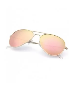 Pinglas Retro Sunglasses Women Polarized Blue Metal Frame Gradient Mirror Green - Grey - C018YZW9A73 $11.89 Aviator