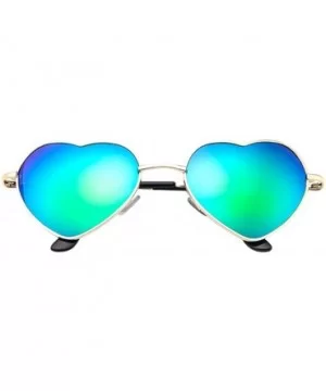 Hot Sale! Mens Womens Metal Frame Ladies Heart Shape Sunglasses Lolita Love - CB18DNCDW2Q $9.14 Aviator