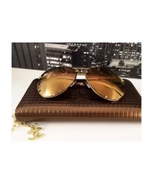 NEW MODEL 2018!!! New OVERSIZED Women Sunglasses Flat Top Square - Golden Tan Mirror - CK18DC0LNMD $7.53 Square