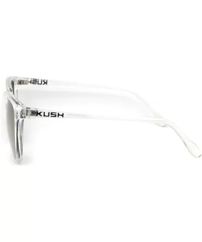 Kush Color Mirror Large Clear Plastic Frame Sport Sunglasses - Fuchsia - CN12NB53TH7 $7.20 Sport