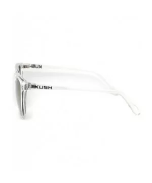 Kush Color Mirror Large Clear Plastic Frame Sport Sunglasses - Fuchsia - CN12NB53TH7 $7.20 Sport