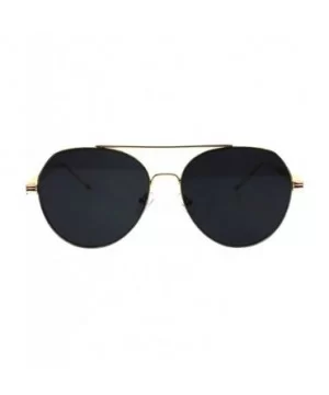 Mens Luxury Designer Flat Lens Sport Metal Racer Sunglasses - Gold Black - CH184YCAT8O $13.53 Sport