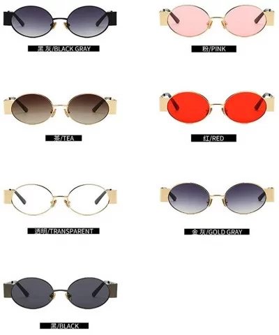 Faashions Vintage Small Oval Punk Sunglasses Unisex Chic Sexy Luxury Brand Designer Eyewear UV400 - CN18LMMGULM $12.39 Oval