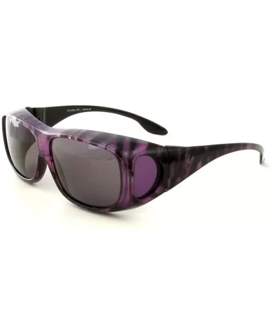 43199 Polarized Over Sunglasses - Solid Purple Zebra - C0124LWUBCV $8.24 Oval