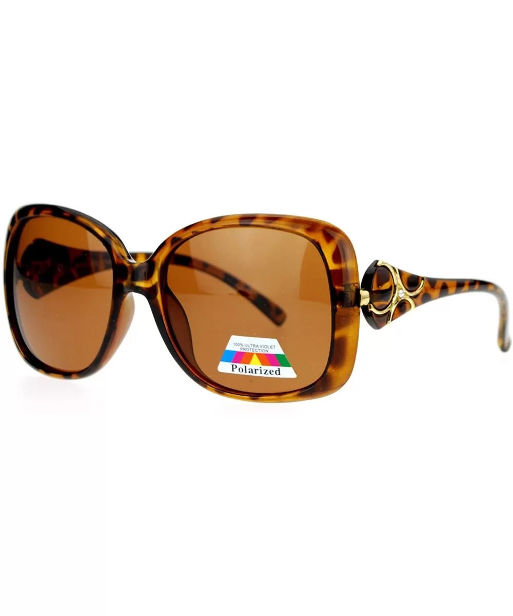 Womens Polarized Lens Elegant Rhinestone Butterfly Sunglasses - Tortoise - C8123FLAI3F $8.67 Butterfly